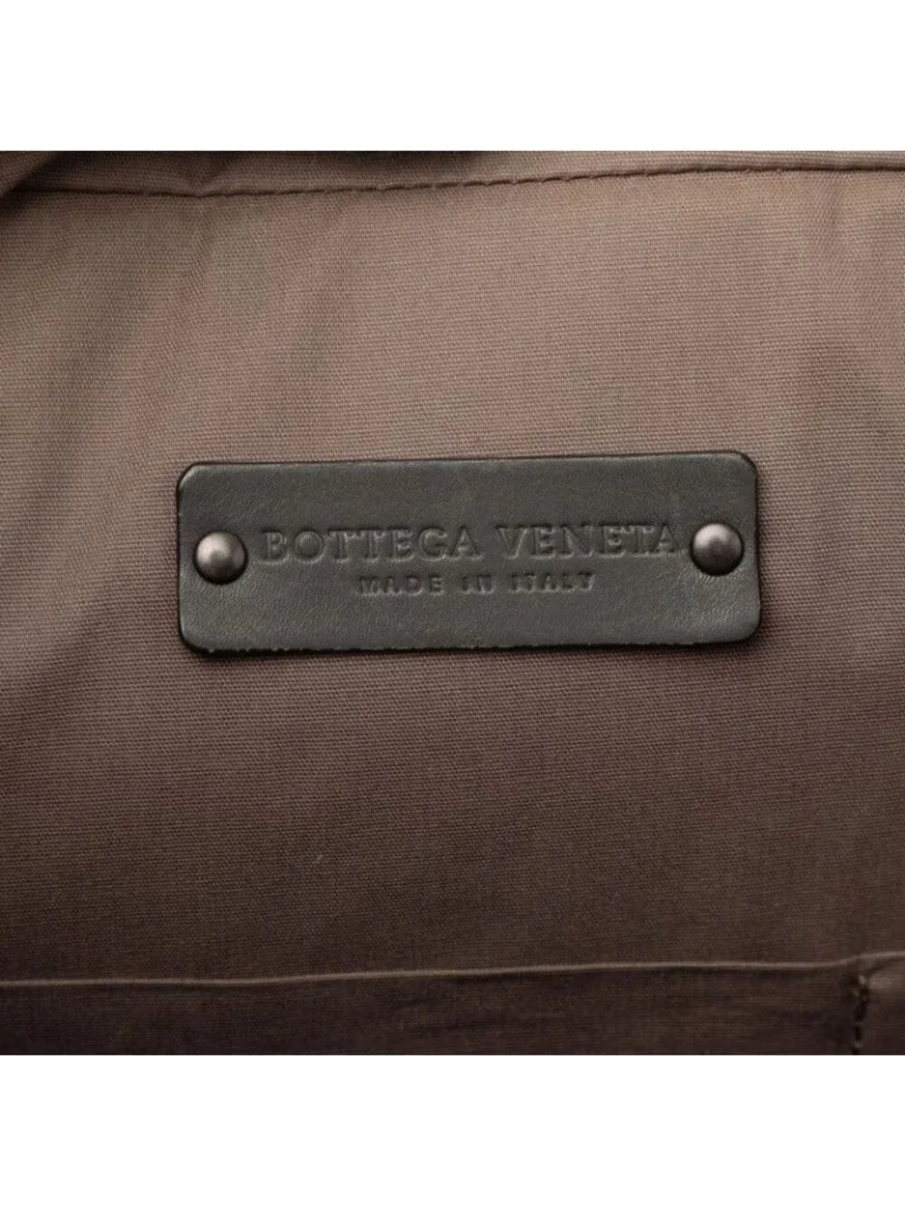 Bottega Veneta Intrecciato Business Briefcase Shoulder Bag 2-Way Gray Leather